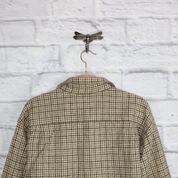 Vintage! Pendleton Wool Elbow Patch Flannel Button-Down Shirt Size XL - Picture 6 of 9